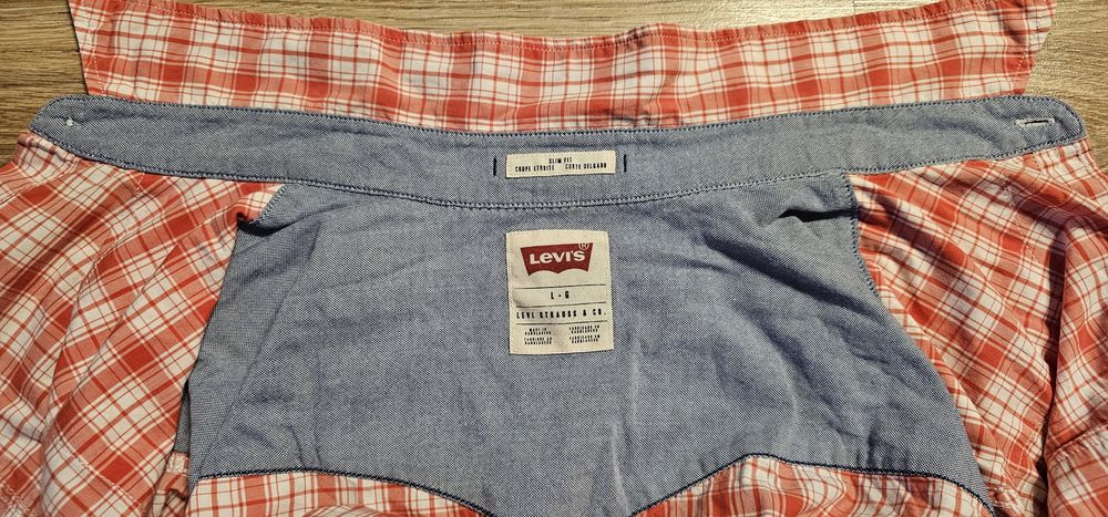 Levis koszula męska rozmiar L wymiary na zdjęciach
