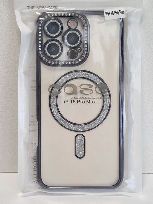 Bling Magsafe Case do Iphone 16 Pro Max czarny