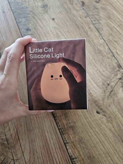 Lampka silikonowa USB kolory RGB lampka kotek