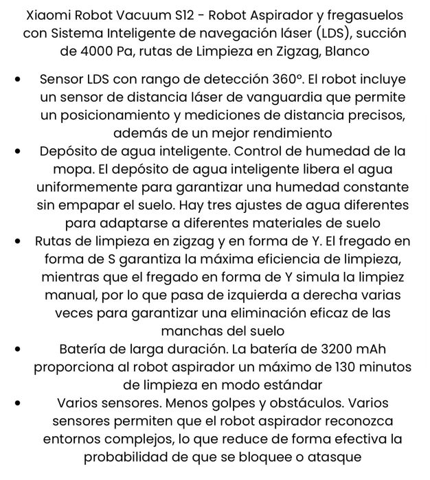 Robot XIAOMI vacuum S12