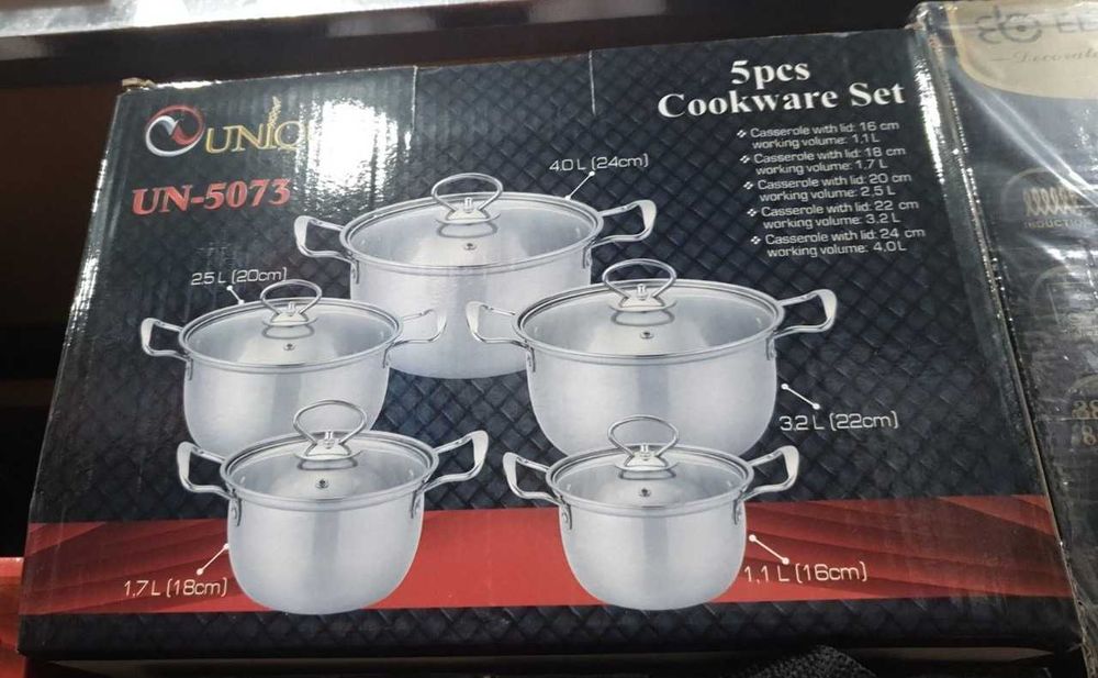 ‼️ Набір кастрюль посуду 5шт. Кастрюлі 5 одиниць. Набор посуды‼️