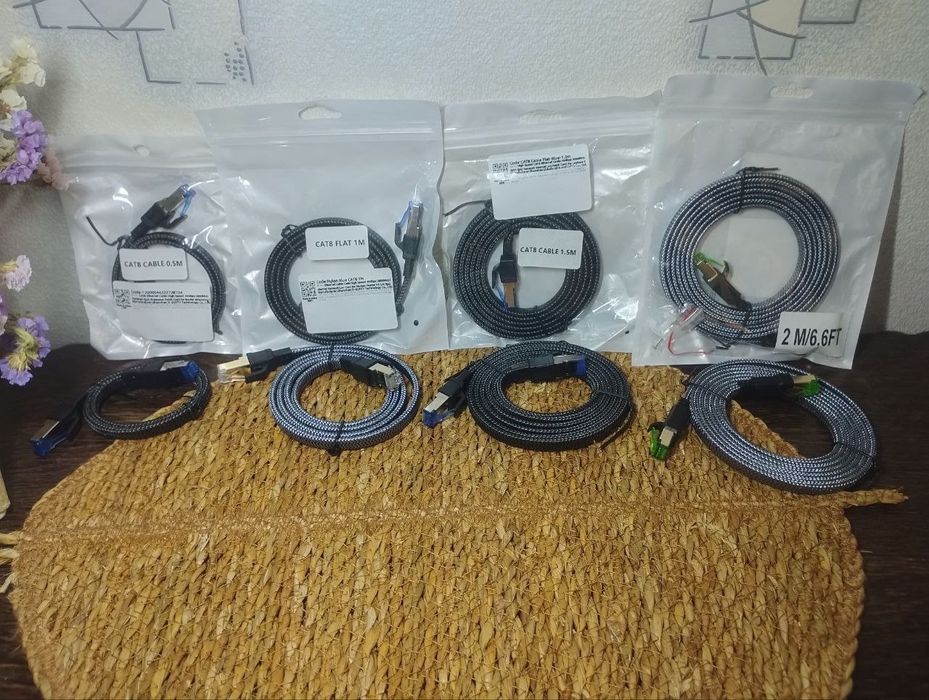 Патч-корд Ethernet Cat 8 – Надшвидкий мережевий кабель(від 0.5м до 5м)