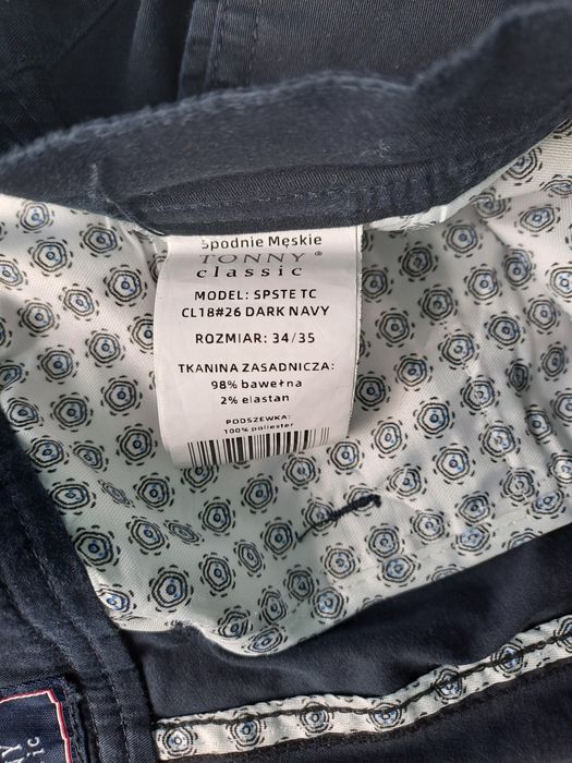 Spodnie męskie granatowe
