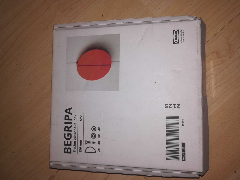 Uchwyty ikea bergipa komplet czerwony