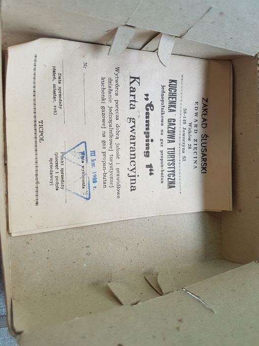 Kuchenka gazowa.Kamping 1..