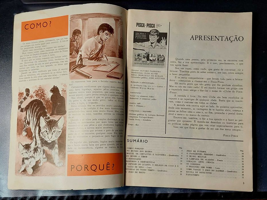 Revista de Banda Desenhada antiga. Pisca  - Pisca.