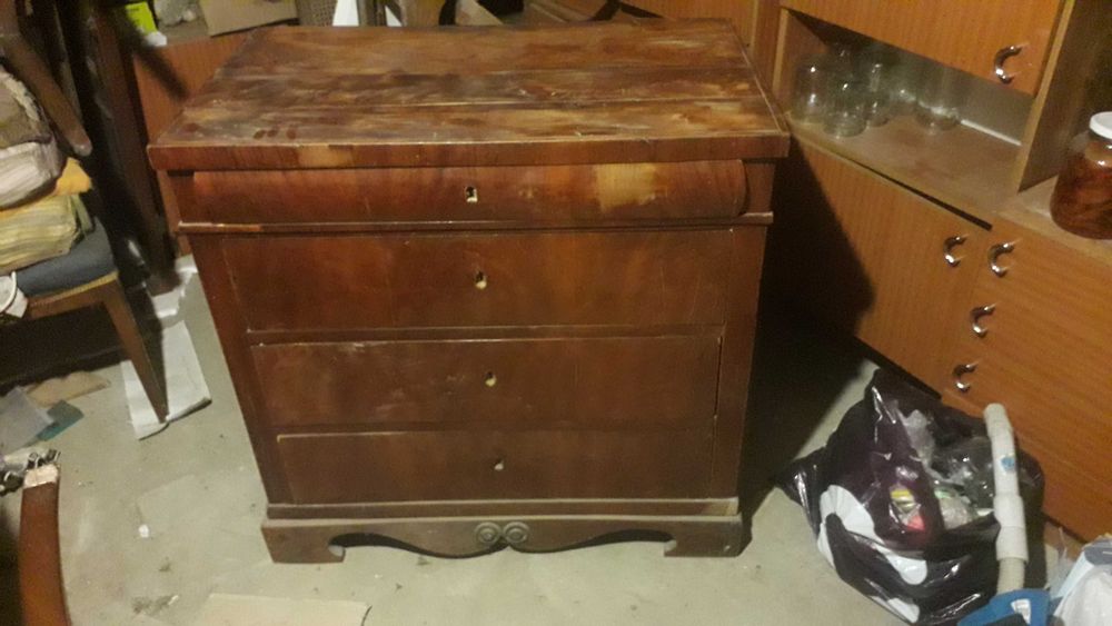 Biedermeier komoda wiąz