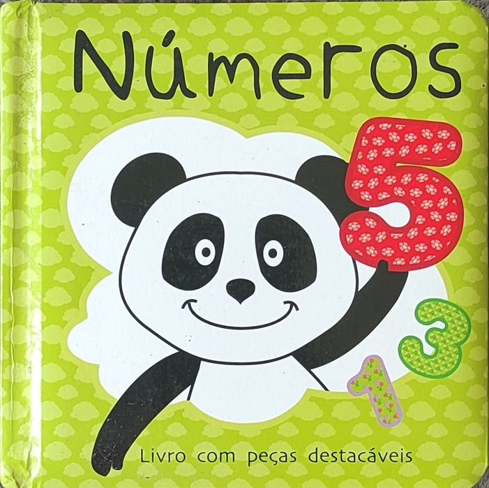 Livro infantil "PANDA - NÚMEROS" Livro com peças destacáveis.