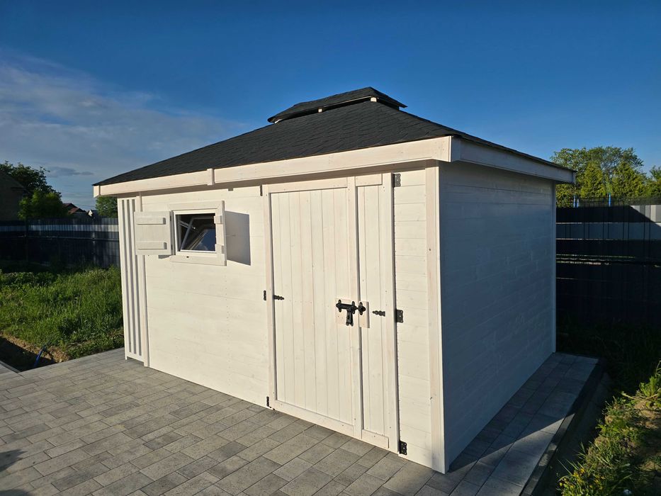 Domek Narzędziowy 3x4 z Drewutnią 2w1 | Altana Drewniana | PROMOCJA -10%