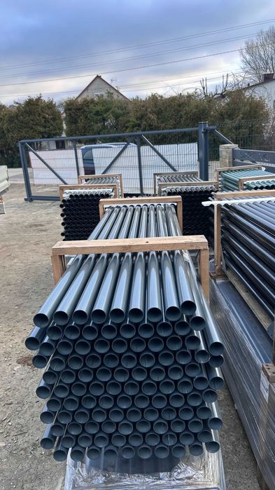 słupki ogrodzeniowe fi 42,4x2mm x2m ocynk + RAL