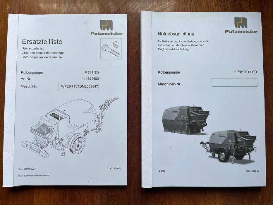 Бетононасос Putzmeister P 715 TD 2021
