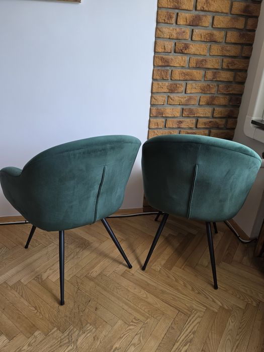 Krzesła tapicerowane zielone