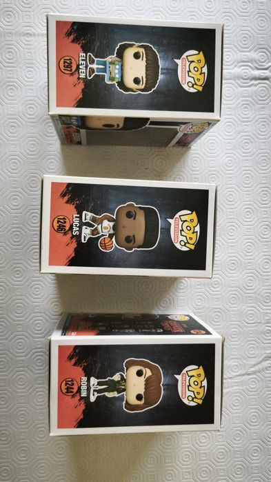 Funko pop Stranger Things 1297 1246 1244
1246 Lucas (special edition)
1244 Robin 
1246 Lucas (special edition)
1244 Robin