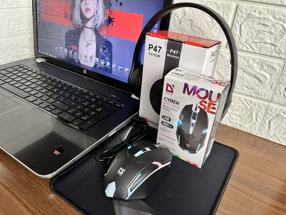 НР с большим экраном 17” / AMD 4 ядра + SSD + игры + комплект