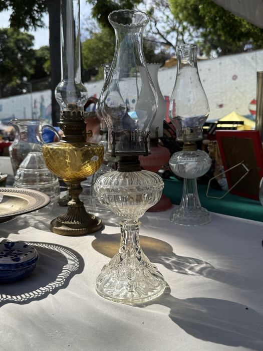 Candeeiro petroleo vintage em vidro. Como NOVO