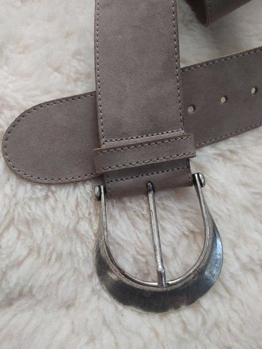 Широкий жіночий шкіряний пояс ремінь баска Vanzetti