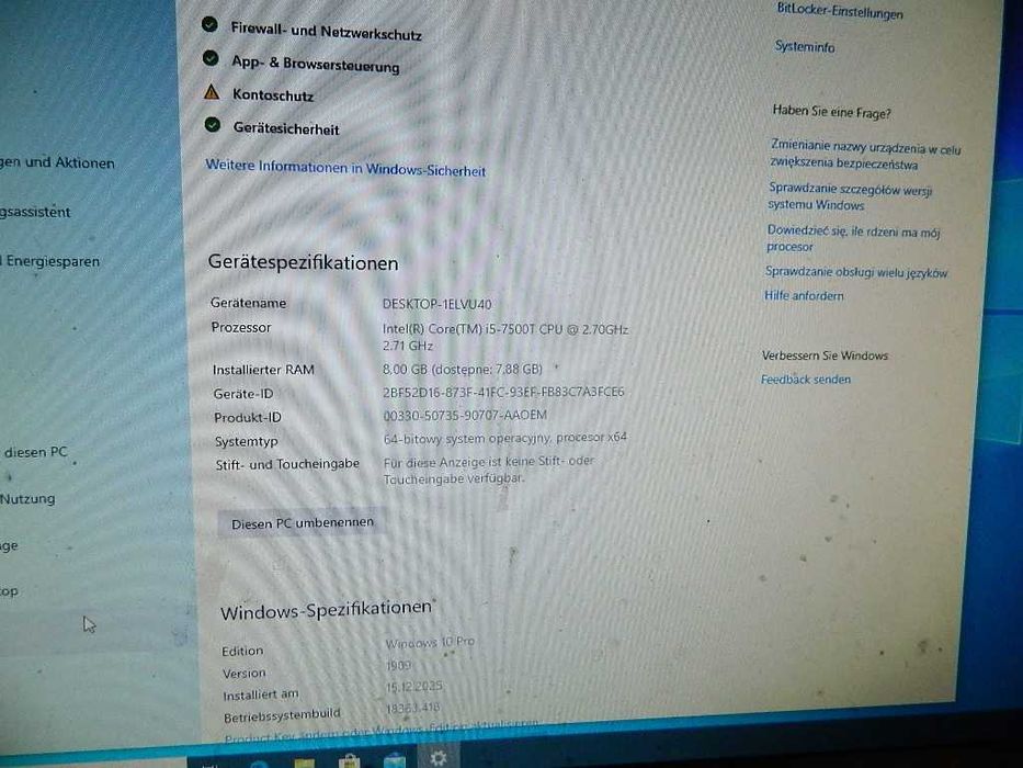 Terminal HP Prodesk 600 G3 Core i5-7500T 8GB DDR4 128GB SSD
