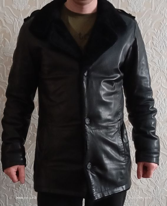 Куртка шкіряна зимова