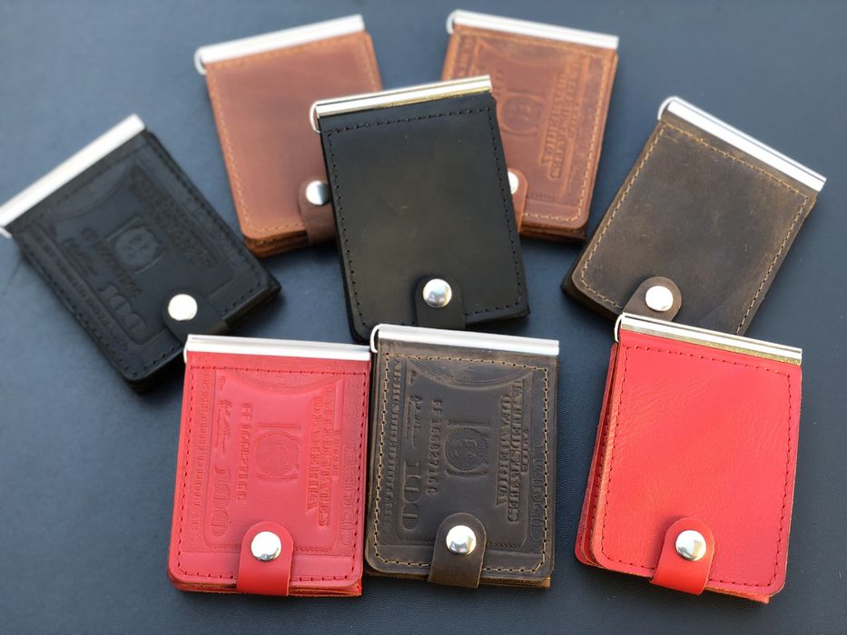 Кошелёк «зажим» из натуральной кожи оптом