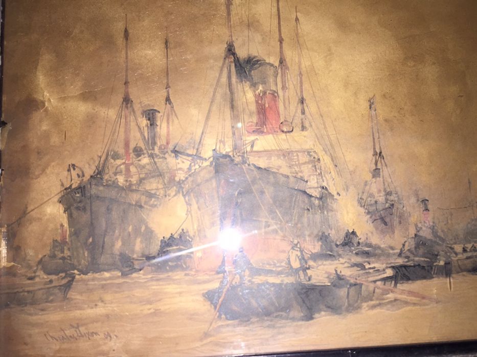 Pintura Litogravura antiga