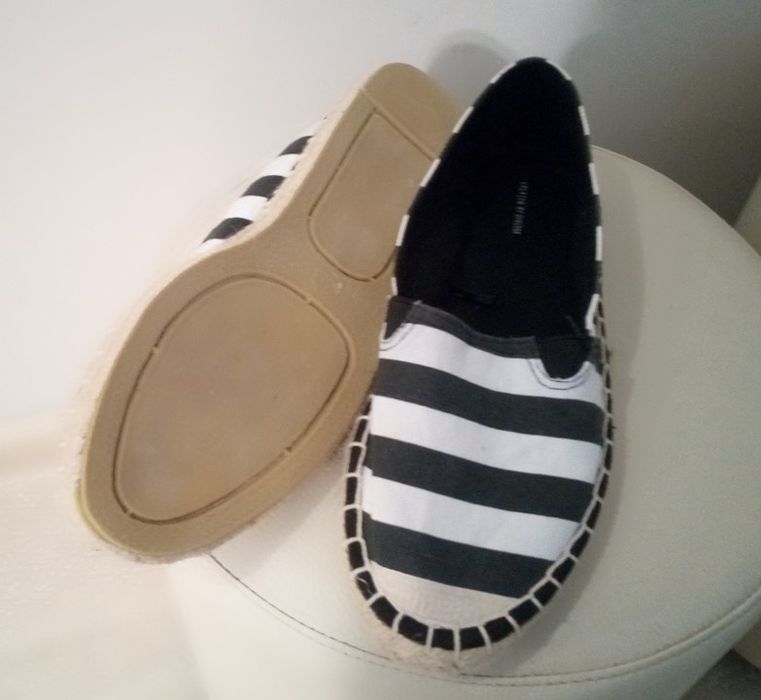 Espadryle Diverse biało czarne r.38