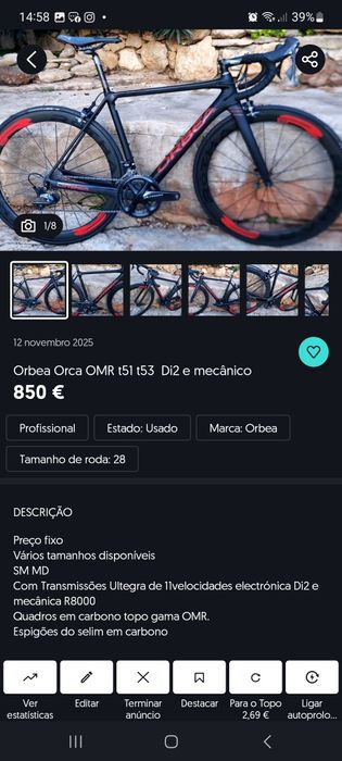 Orbea orca OMR di2 é mecânico t51 t53