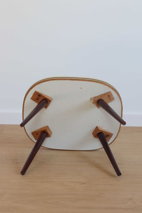 Kwietnik rockabilly ze szklanym blatem patyczak lata 60 Niemcy