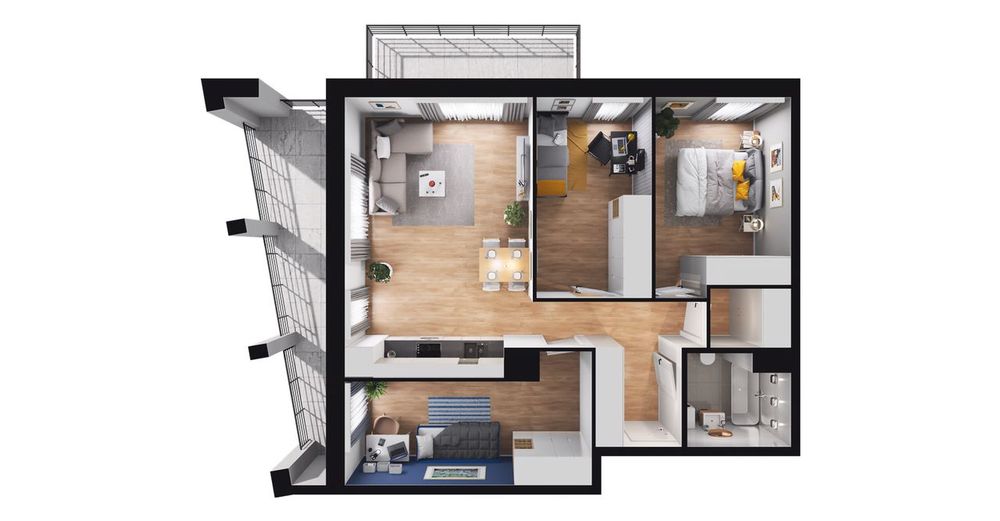 4-pokojowe mieszkanie 77m2 + balkon Bezpośrednio