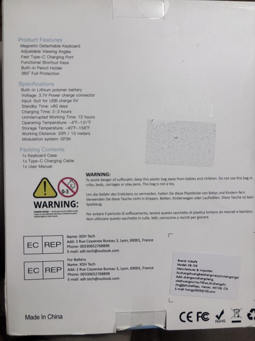 Klawiatura do tabletu bezprzewodowe