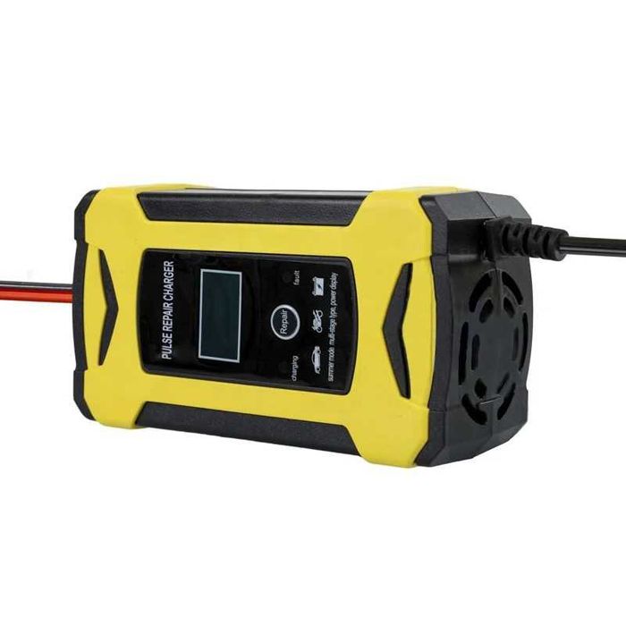 Carregador de Bateria 12V Chumbo-Ácido - Para Moto e Carro