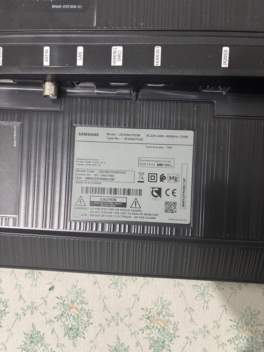 Smart TV Samsung UR43NU7025K