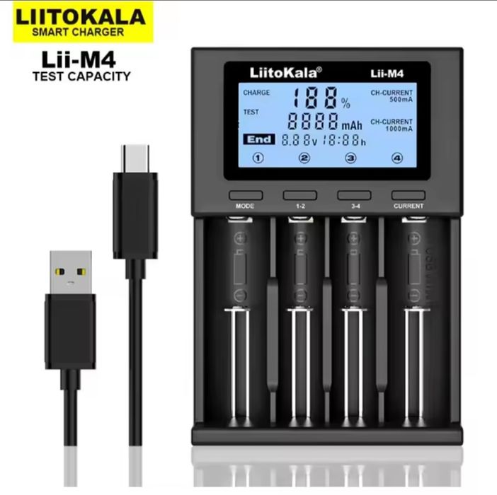 Універсальні зарядні пристрої  LiitoKala , lii-m4, lii-ch4, lii-402