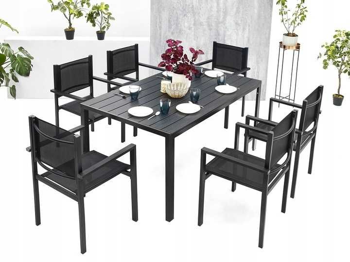 Meble do Ogrodu Kompozyt Deska Stół Tarasowy Stolik POLYWOOD 150 Metal