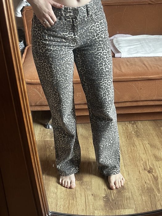 Леопардові котонові штани