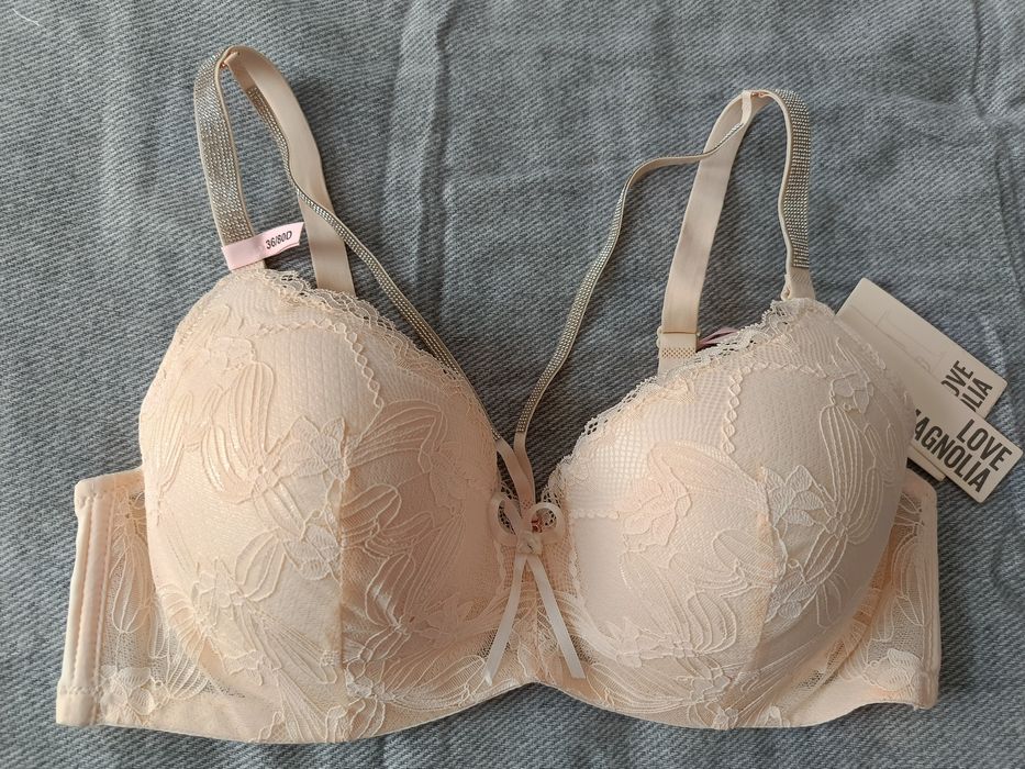 Biustonosz beżowy 80D