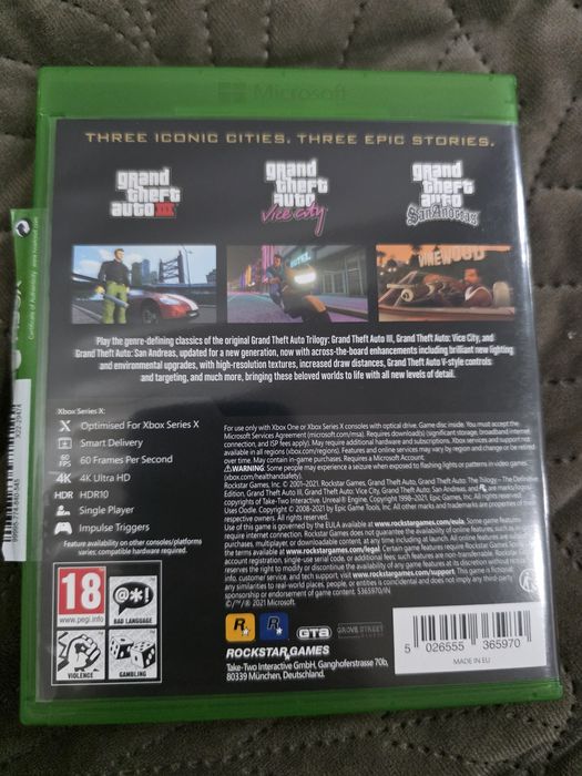 Gra GTA Grand Theft Auto THE TRILOGY xbox series x