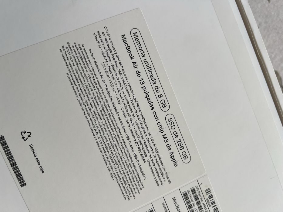 Macbook Air M3 256gb 8gb Ram