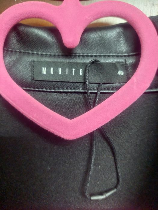 Сукня чорна з екошкіри, бренд mohito