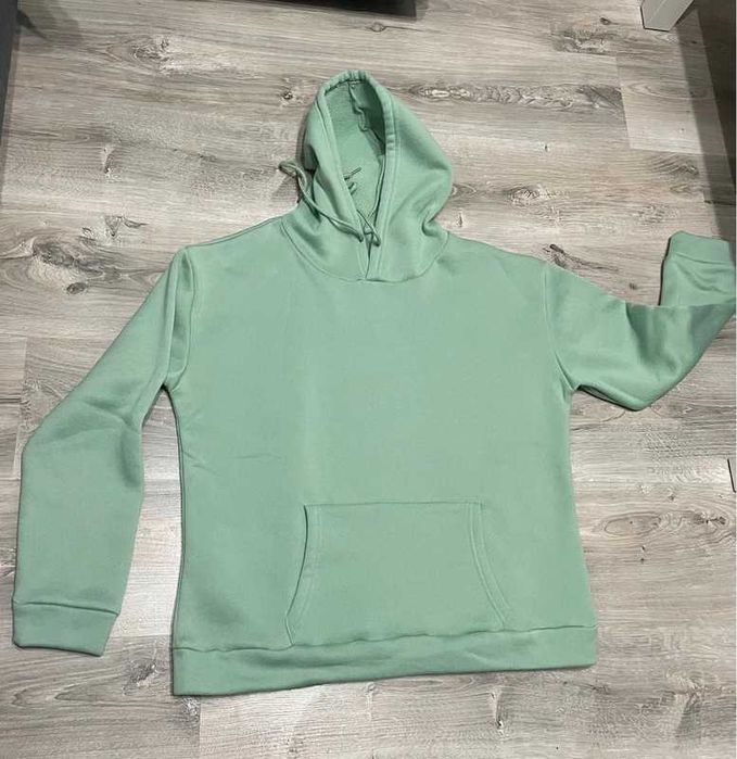 Zielona Bluza z kapturem oversize L Shein
