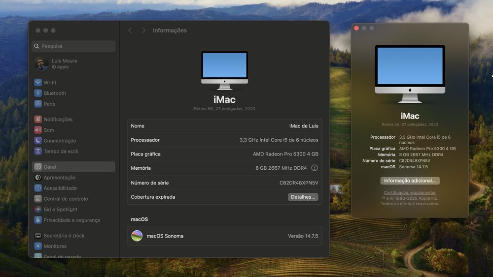 Apple iMac 27” Retina 5K (2020) | Intel i5 | 8 GB RAM | SSD 500 GB