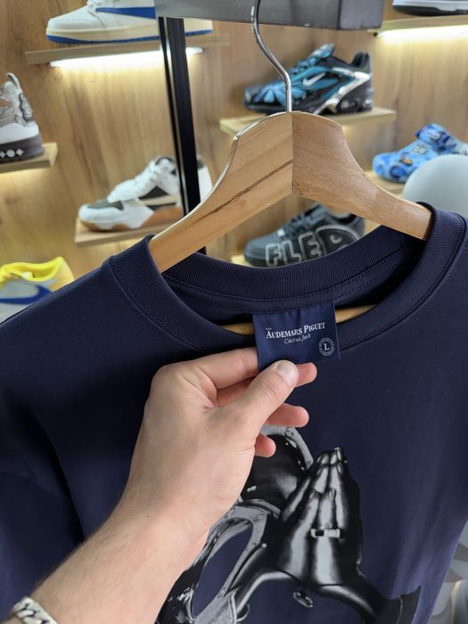 Футболка Cactus Jack x Audemars Piguet Travis Scott Navy Blue Off-White Bape