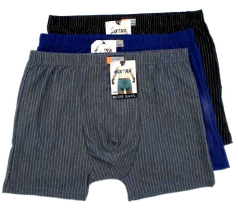 3 pary bawełnianych bokserek męskich w paski rozmiary od 4XL do 7XL