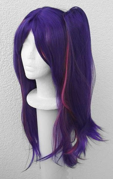 Fioletowa peruka z kitką Ai Hoshino Oshi no Ko Twilight Sparkle wig