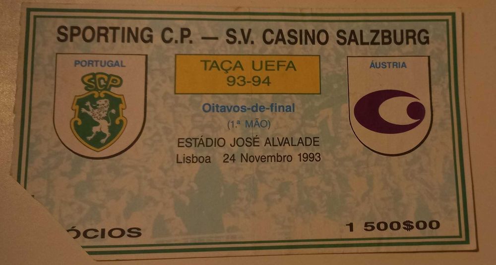 Bilhetes de Futebol do Sporting Clube de Portugal