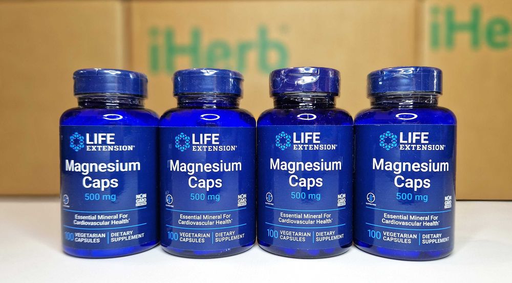 Магній Life Extension Magnesium Caps, 500 мг 100 шт. Капсули з магнієм