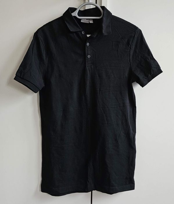 Asos koszulka polo czarna męska koszulka M