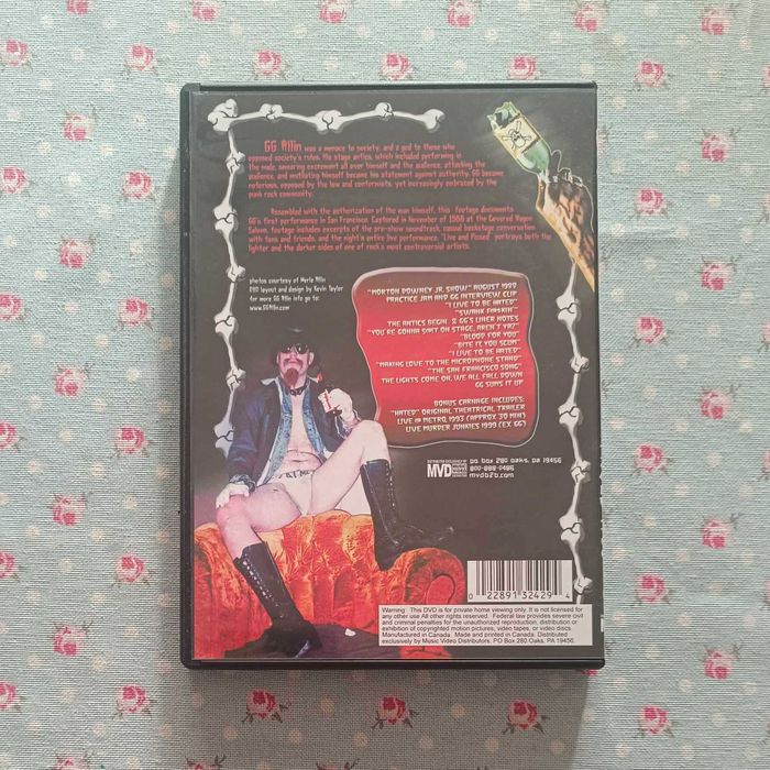 DVD GG Allin – Live And Pissed 1988 [2002]64741221976193121