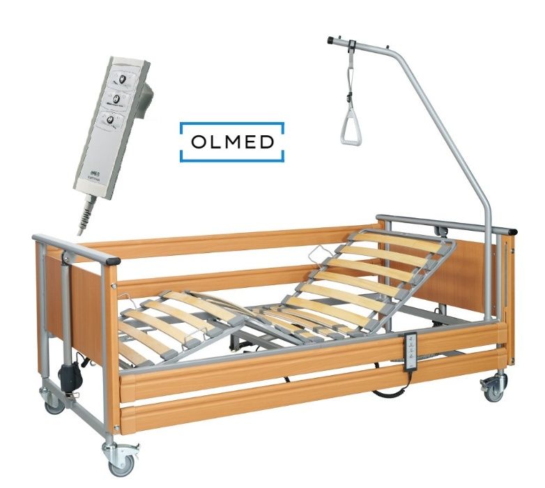Łóżko rehabilitacyjne szpitalne z wysięgnikiem NOWE +pilot