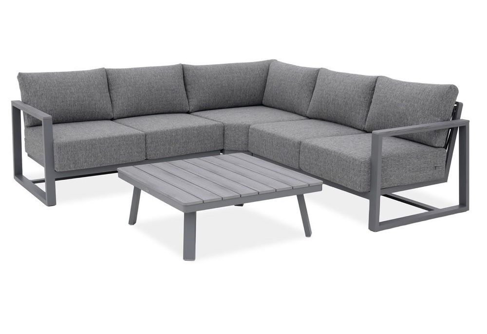 Narożnik aluminiowy do ogrodu STELVIO CAFFE Grey - FURRORE