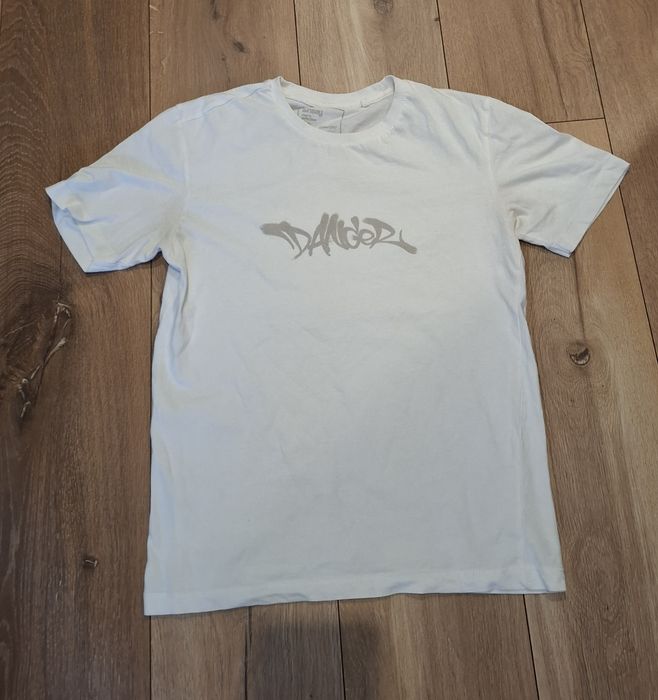Kremowa koszulka t-shirt Danger Sinsay XS